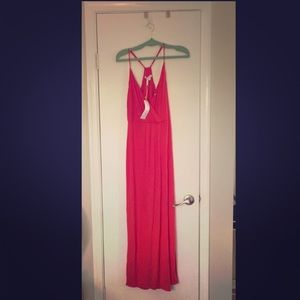 BCBGeneration Bright Coral Maxi Dress